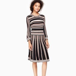 Kate Spade Scallop Stripe Knit Dress